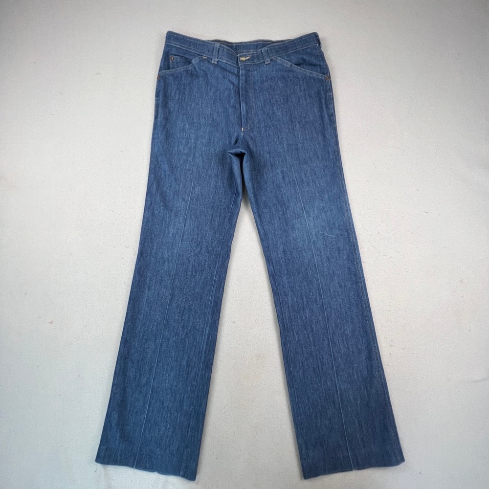 Levi's Action Slacks Mens 35x31 Denim Straight Leg VTG Orange Tab 70s Jeans